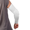 Sports Honeycomb Antislip Arm Sleeve Elbow Protect Gear White M