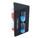 Triangular Hourglass Colore Sand Clock 3/5/7 Minutes Hour Meter - Black A8H6