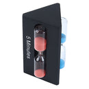 Triangular Hourglass Colore Sand Clock 3/5/7 Minutes Hour Meter - Black A8H6
