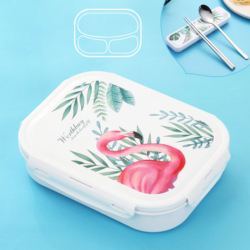 Microwavable Lunch Box 304 Stainless Steel Bento Box With Compartments School Office Food Container