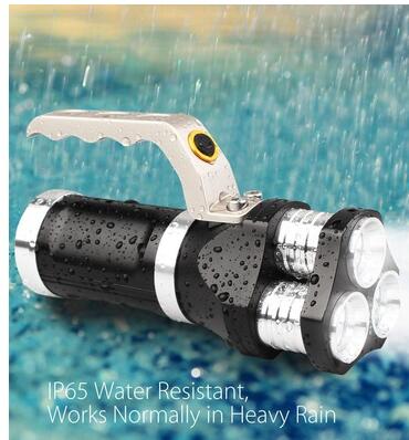 3000LM 3x T6 LED Flashlight Rechargeable Tactical Spotlight