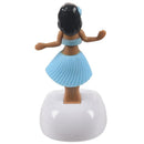 Solar Powered Dancing Hula Girl with Blue Skirt