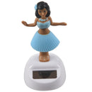 Solar Powered Dancing Hula Girl with Blue Skirt
