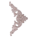4pcs Rubber Wood Oak Carved Corner Onlay Applique Furniture Home Door Decor