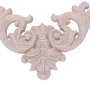 4pcs Rubber Wood Oak Carved Corner Onlay Applique Furniture Home Door Decor