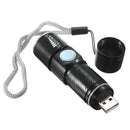 1800lum LED Zoomable Flashlight Torch Lamp Light, Black, Torch K4R7