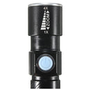 1800lum LED Zoomable Flashlight Torch Lamp Light, Black, Torch K4R7