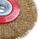 Wire Brush Wheel for Bench Grinder Polish + Reducers Adaptor Rings,5inch 12