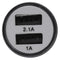 2.1 Ah Dual USB Blu-ray car charger Aluminum Alloy Car Charger 2.5 * 2.5 *  E3Q1