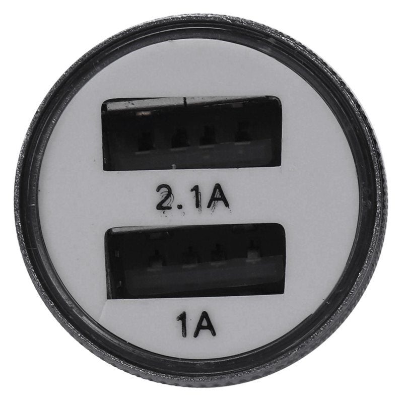 2.1 Ah Dual USB Blu-ray car charger Aluminum Alloy Car Charger 2.5 * 2.5 *  E3Q1