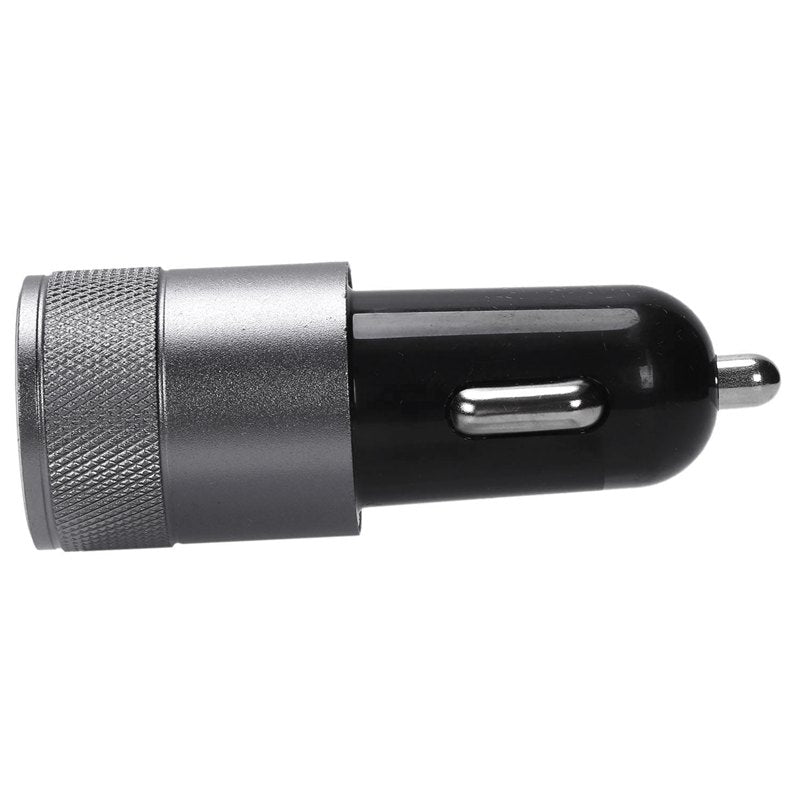 2.1 Ah Dual USB Blu-ray car charger Aluminum Alloy Car Charger 2.5 * 2.5 *  E3Q1