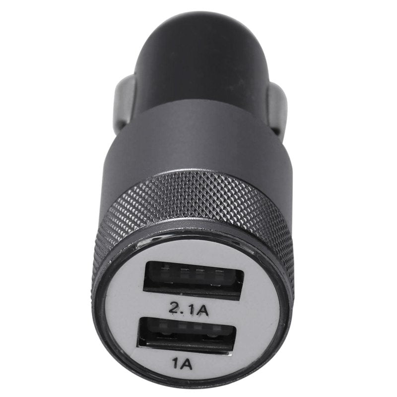 2.1 Ah Dual USB Blu-ray car charger Aluminum Alloy Car Charger 2.5 * 2.5 *  E3Q1