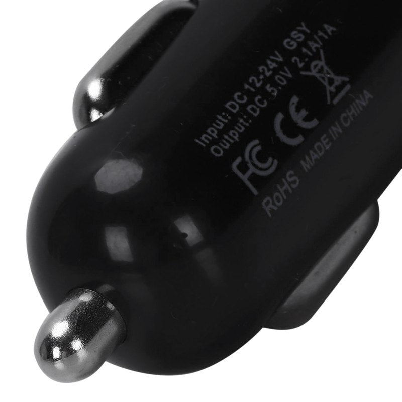 2.1 Ah Dual USB Blu-ray car charger Aluminum Alloy Car Charger 2.5 * 2.5 *  E3Q1