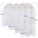 3Pcs Garment Clothes Cover Protector Dustproof Hanging Clothe Storage Bag Closet Organizer
