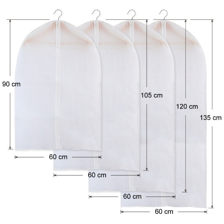 3Pcs Garment Clothes Cover Protector Dustproof Hanging Clothe Storage Bag Closet Organizer