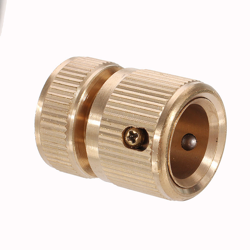 3/4'' Solid Brass Female Garden Hose Quick Connector Flexible Car Wash Connect Adapter Garden Hose Fittings Connection with Nozzle