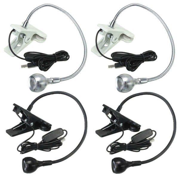 USB Flexible Reading LED Clip-on Beside Bed Table Light Desk Computer Lamp