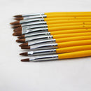 Memory 6 Pcs Odd Numbers Artist Wolf Horse Hair Painting Brush Set Acrylic Oil Painting Pen Watercolor Art Supplies
