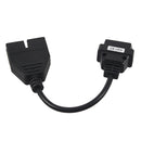 OBD2 Extension Cable 12 Pin to 16 Pin Female OBD1 OBDII Connector Adapter f R4D7
