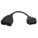 OBD2 Extension Cable 12 Pin to 16 Pin Female OBD1 OBDII Connector Adapter f R4D7