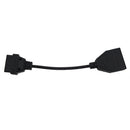 OBD2 Extension Cable 12 Pin to 16 Pin Female OBD1 OBDII Connector Adapter f R4D7