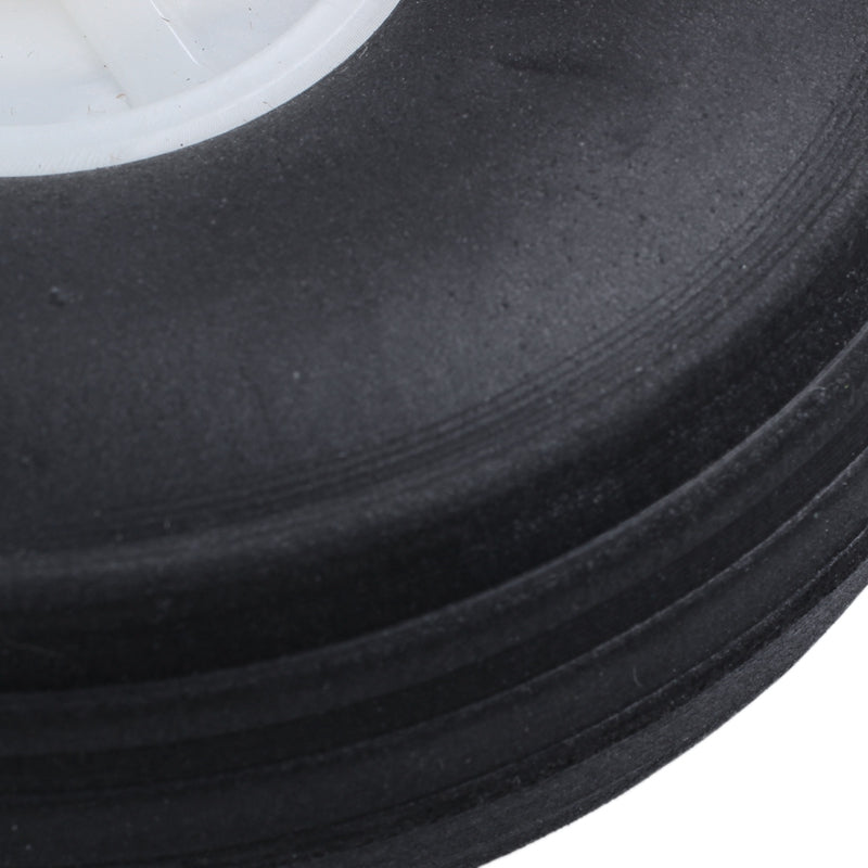 3.5 Inch RC Airplane Black PU Tire Wheel With Beige Plastic Hub Super Light O6E8