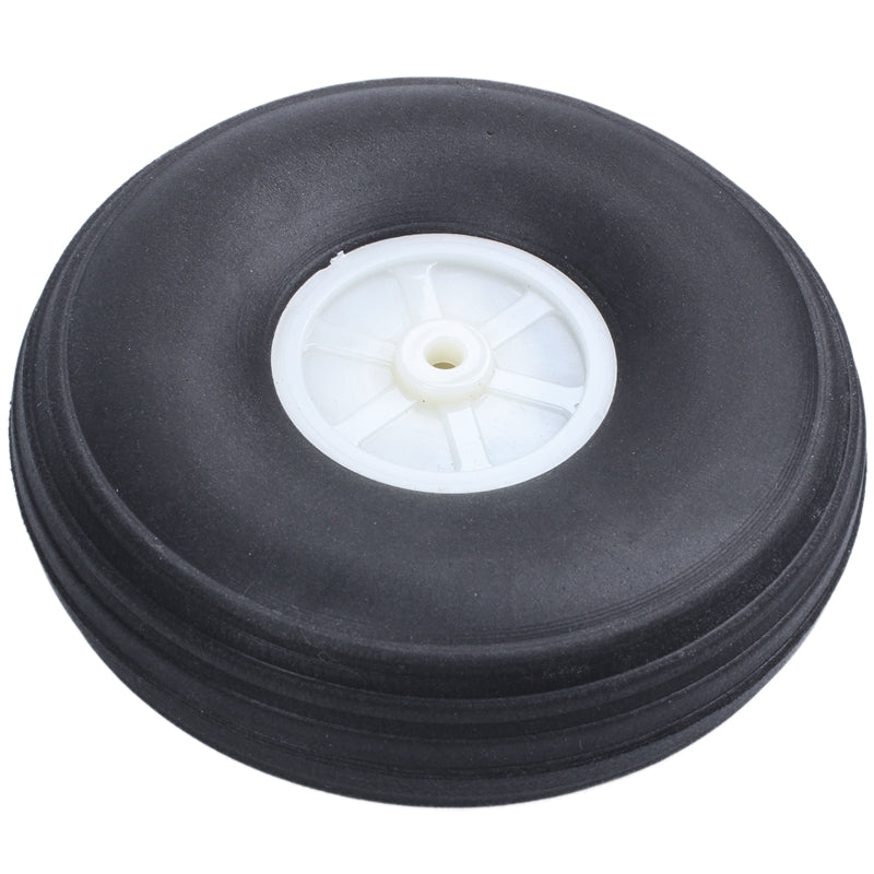 3.5 Inch RC Airplane Black PU Tire Wheel With Beige Plastic Hub Super Light Z5C4
