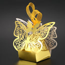 New 50pcs Butterfly Wedding favor box candy box gift box wedding favors eve A9O9