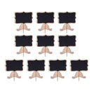 10 Pcs Mini Wooden Small Wedding Blackboard Message Table Number Chalkboard F6A1