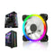 12CM 6 Pin 12 Modes Adjustable Colorful RGB LED Silent Computer Case Cooling Fan for PC Computer Case