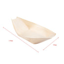 50x finger food - bowls, "boat" biodegradable wood 11 cm x 6.5 cm Z7J1