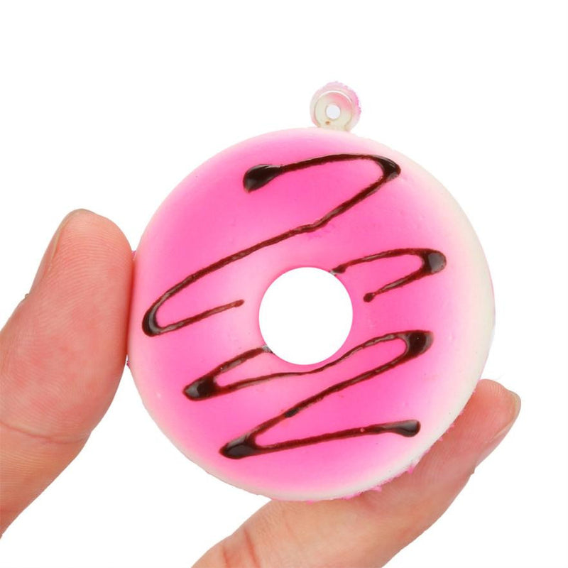 1PCS 5X2CM Simulation Whole PU Doughnut Squishy Toy Phone Chain