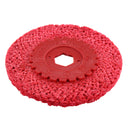 Drillpro Red Hemp Rope Buffing Wheel for Stainless Steel Metal Coarse Grinding Angle Grinder Polishing Tools