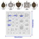 31pcs Silicone Molds Pendant Trays Jewelry Molds For DIY Jewelry Craft Making