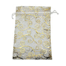 50pcs 5x7 Inches Drawstrings Organza Gift Candy Bags Wedding Favors Bags(Wh