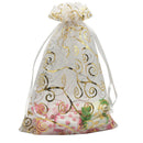 50pcs 5x7 Inches Drawstrings Organza Gift Candy Bags Wedding Favors Bags(Wh