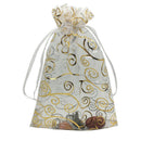 50pcs 5x7 Inches Drawstrings Organza Gift Candy Bags Wedding Favors Bags(Wh