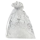 50pcs 5x7 Inches Drawstrings Organza Gift Candy Bags Wedding Favors Bags(Wh N3M6