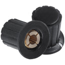 10 Pieces 4mm Shaft Insert Diameter Potentiometer Rotary Control Knobs Blac J6T5