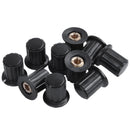 10 Pieces 4mm Shaft Insert Diameter Potentiometer Rotary Control Knobs Blac J6T5
