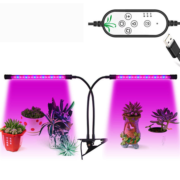 ZANLURE 360 Rotatable Three Head Grow Light Outdoor Multi-functional Lights LED Work Light with Clip Base and Adapter -US Plug