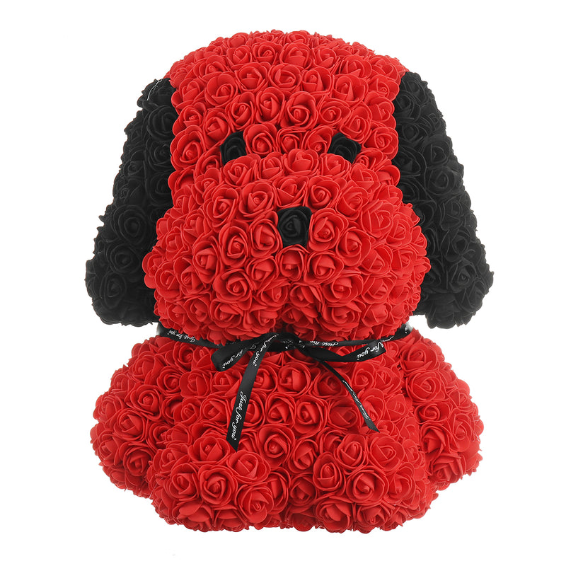Artificial Rose Flower Dog Holiday DIY Birthday Gift 38cm Beautiful For Wedding Decorations