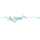 Lady Jewelry Beads Round Flowers Bracelet Watch Christmas Gift, 8 W8O4