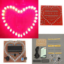 51  Pink LED Light Love Heart Shape DIY Kit