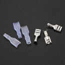 75Pcs 6.3mm Female Spade Crimp Terminal Connector Insulating Cover M6B7