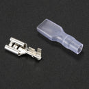 75Pcs 6.3mm Female Spade Crimp Terminal Connector Insulating Cover M6B7