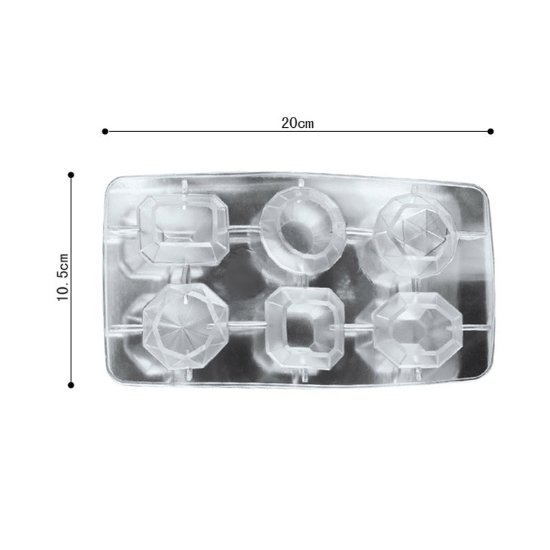 Diamonds Shaped Ice Cube Tray Ice Maker Silicone Ice Mold Chocolate Candy Jelly Mould Bar Tools