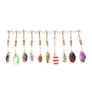ZANLURE 30pcs/lot Colorful Tront Spoon Metal Fishing Lure Spinner Bait Bass Tackle With Box