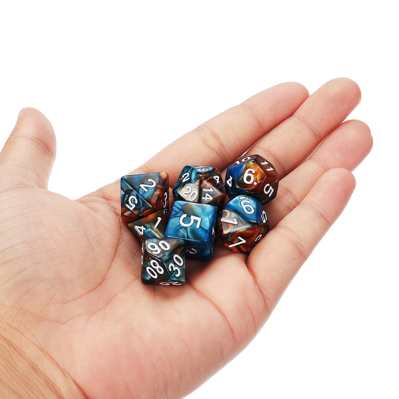35PCS Metal Polyhedral Dices Set For Dungeons & Dragons Dice Desktop RPG Game