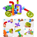 Plastic Multiple Color 72/102Pcs Tube Building Blocks Toy Kids Blocks Toys